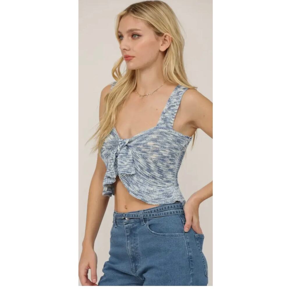 LFD Space dyed sweater tie tank Size Small Blue $60